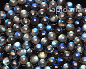 Labradorite cabochons 6mm rounds 1st quality