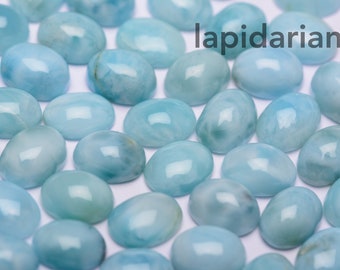 Kaboszony Larimar 6*8 mm owale AAA