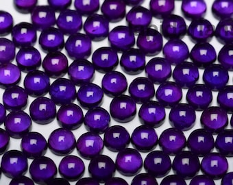 African Amethyst Cabochons 6mm rounds 1st quality