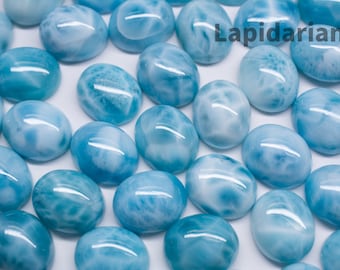 Kaboszony Larimar 10*12 mm owale AAAA