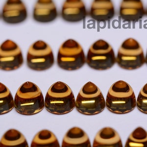 Citrine cabochons 6mm bullets 1st quality CLEAN