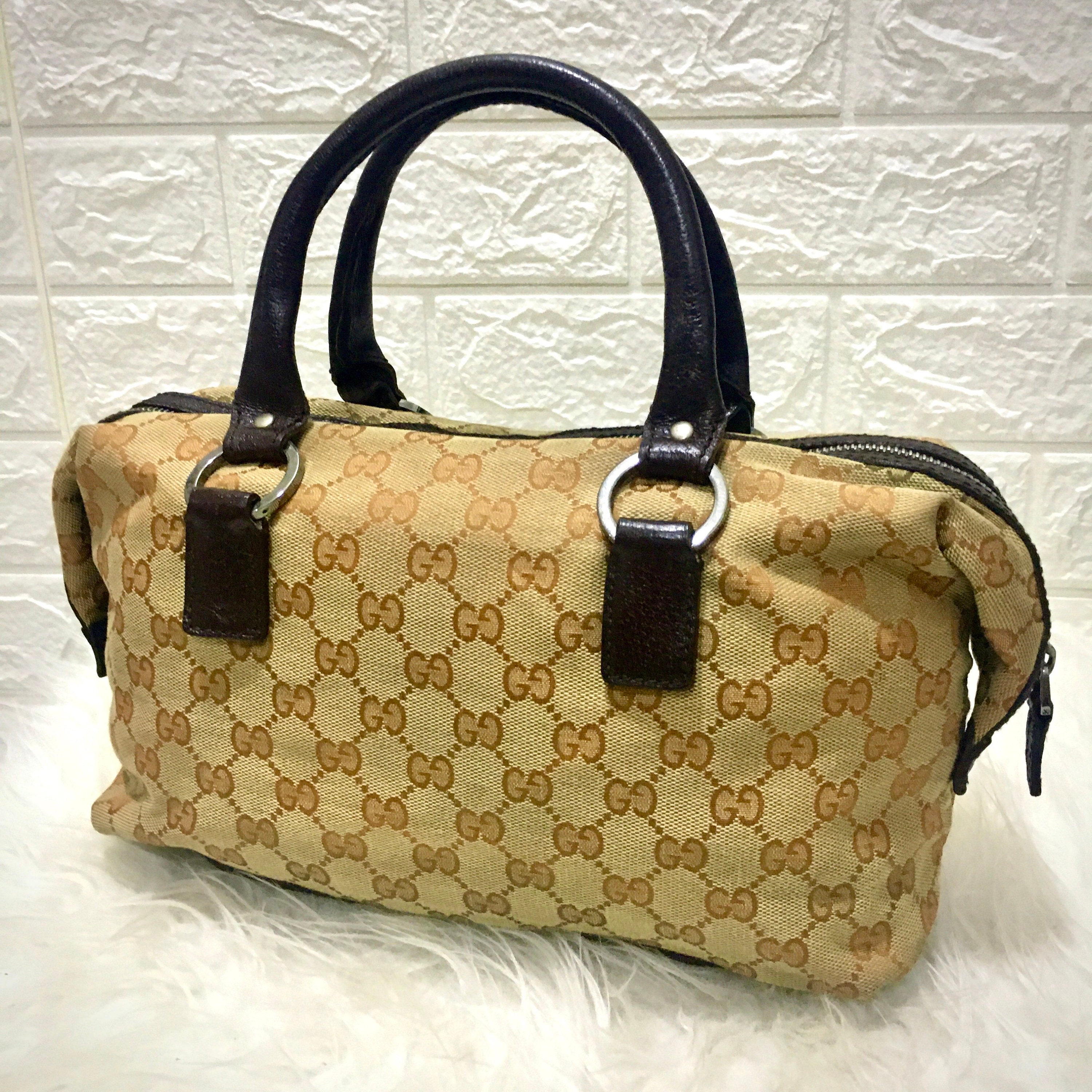 RARE VTG Collection /// GUCCI Monogram Vintage Boston 30 Etsy