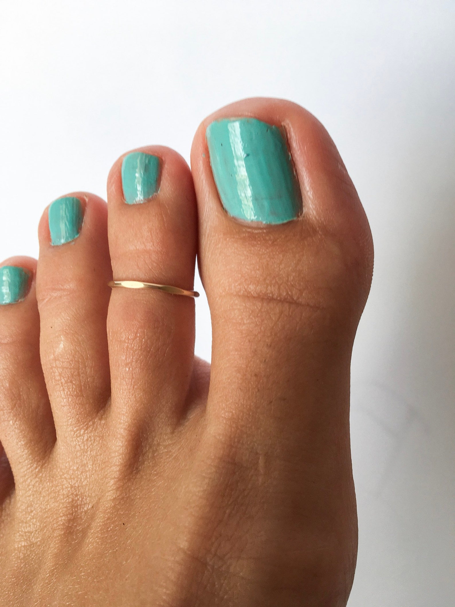 Toe Rings Set of 2 / Minimalist Gold Filled Toe Ring / Small Etsy