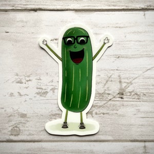 Big Dill Pickle Sticker | Funny Whimsical Sticker | Vinyl Waterproof Sticker | Water Bottle Sticker | Laptop Sticker