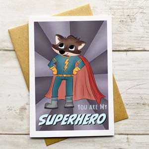 Vous êtes mon super-héros | carte pour la fête des mères | de voeux de super-héros | Carte de fête des pères | Carte d'appréciation de l'enseignant