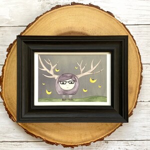 Espen Moon Pollywomp Art Print|Handpainted Illustration|5x7 Watercolor Print