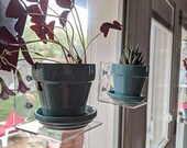 Clear Shelves - Various Sizes - Window Attaching or Mirror Attaching via Suction Cups