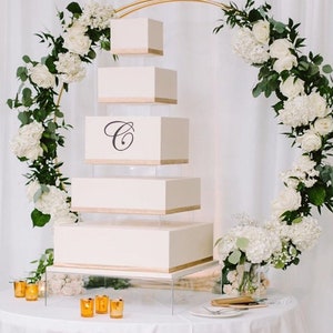 Set of 5 Wedding Cake Risers - Clear Acrylic Box - Wedding Cake Riser