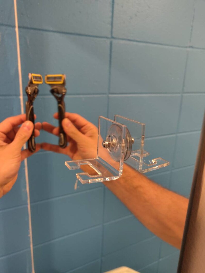 Razor Holder Mirror Attaching Razor Organizer Etsy