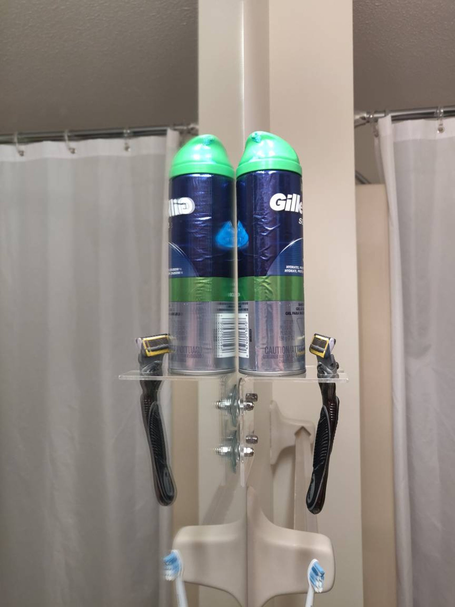 Razor Holder Shaving Cream Holder Mirror Attaching Razor Etsy