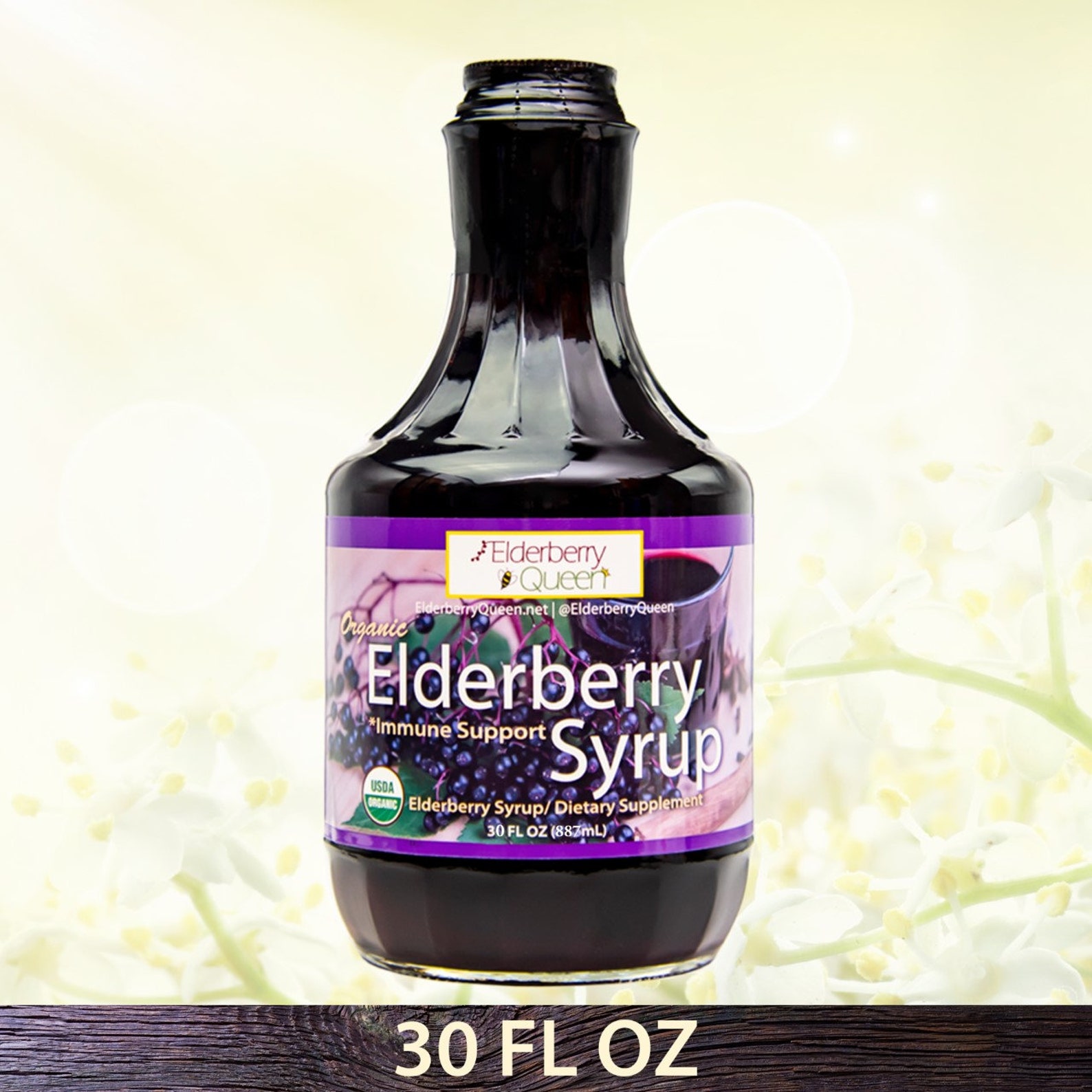 Organic Black Elderberry Syrup by Elderberry Queen Pure Etsy