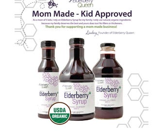 USDA Certified Organic Black Elderberry Syrup