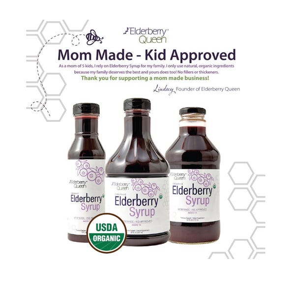 USDA Certified Organic Black Elderberry Syrup