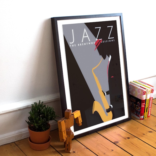 Jazz Sax Poster - Jazz Music Poster - Jazz Poster - Sax Player gift - Wall Art Print - Music Studio Decor - Home Decor