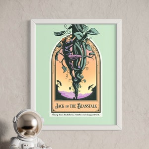 Jack and The Beanstalk Giclée Art Print - Jack and The Beanstalk Poster - Children’s Room Decor