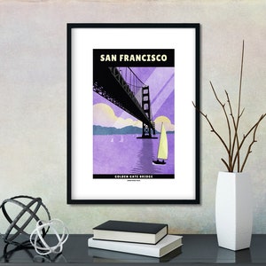 Manifesto di viaggio del Golden Gate Bridge