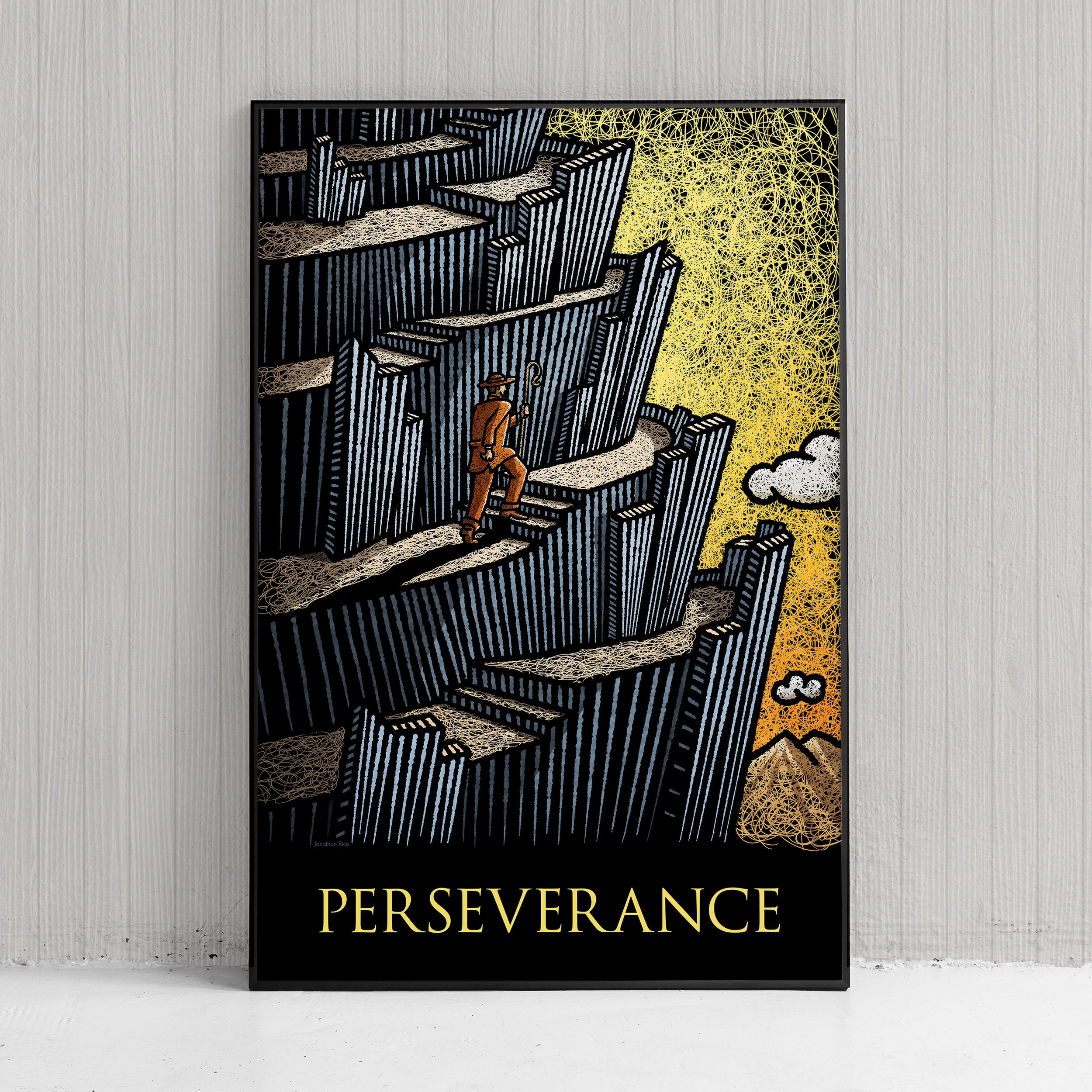 Beautiful Perseverance Moral Virtues Art Print Moral Virtues Wall Art