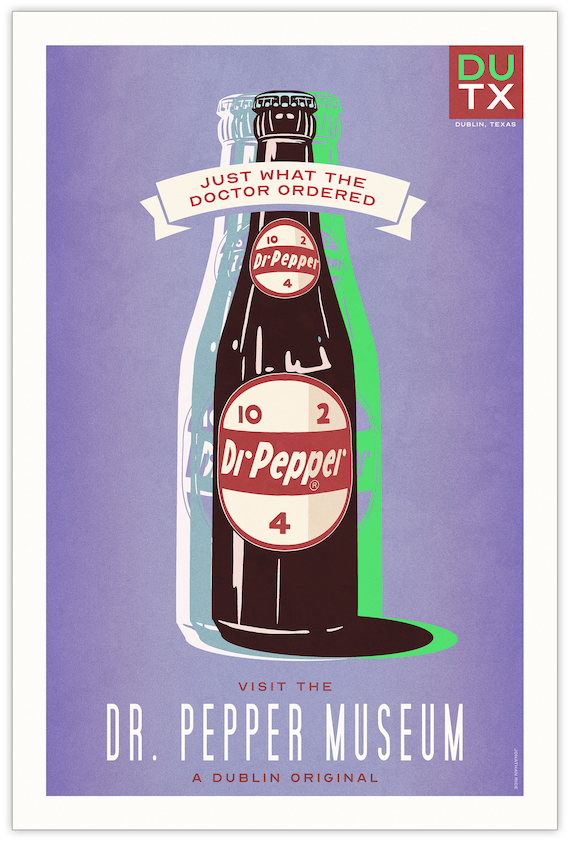 Dr Pepper Bold Graphic Giclée Art Print - Dr Pepper Poster - Home