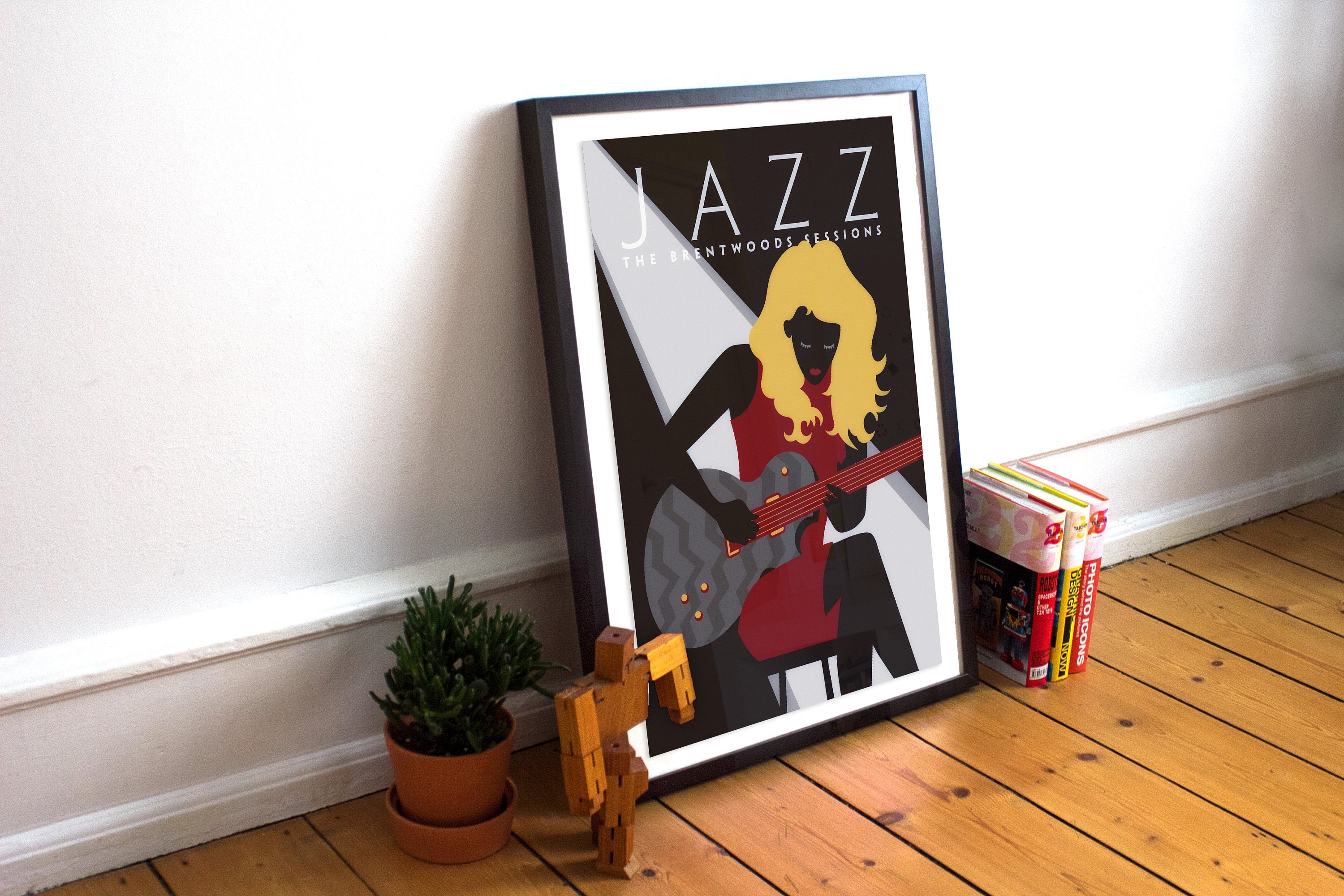Jazz Female Guitar Art Jazz Music Poster Jazz Poster - Etsy