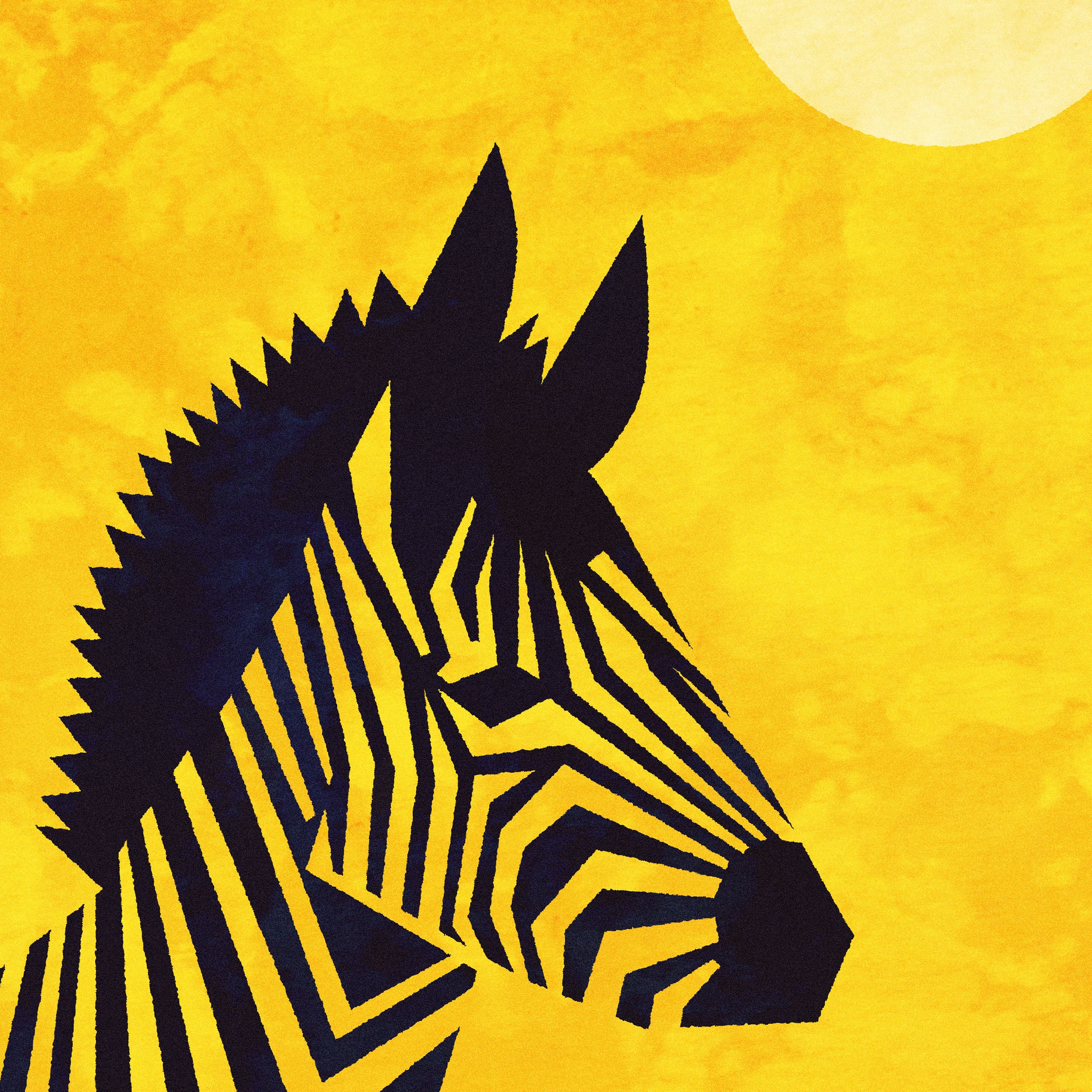 African Zebra Wall Art Print African Animal Art and Home Etsy