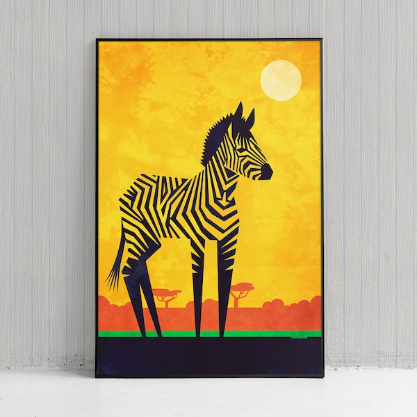 Zebra Wall Art Etsy