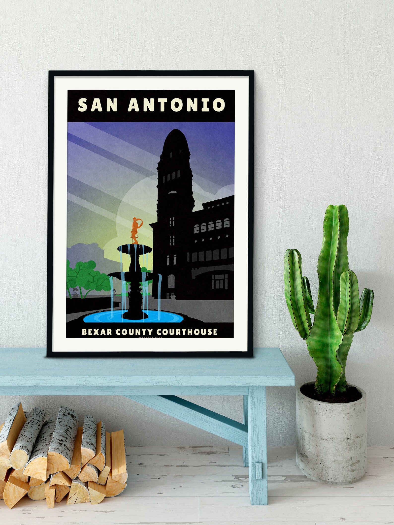 san antonio travel poster