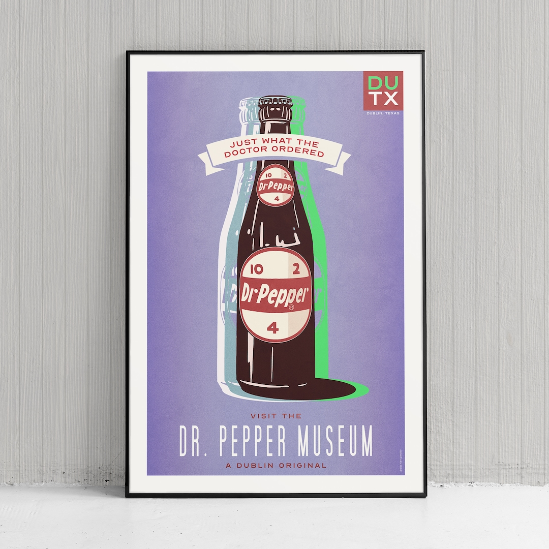 Dr Pepper Bold Graphic Giclée Art Print - Dr Pepper Poster - Home