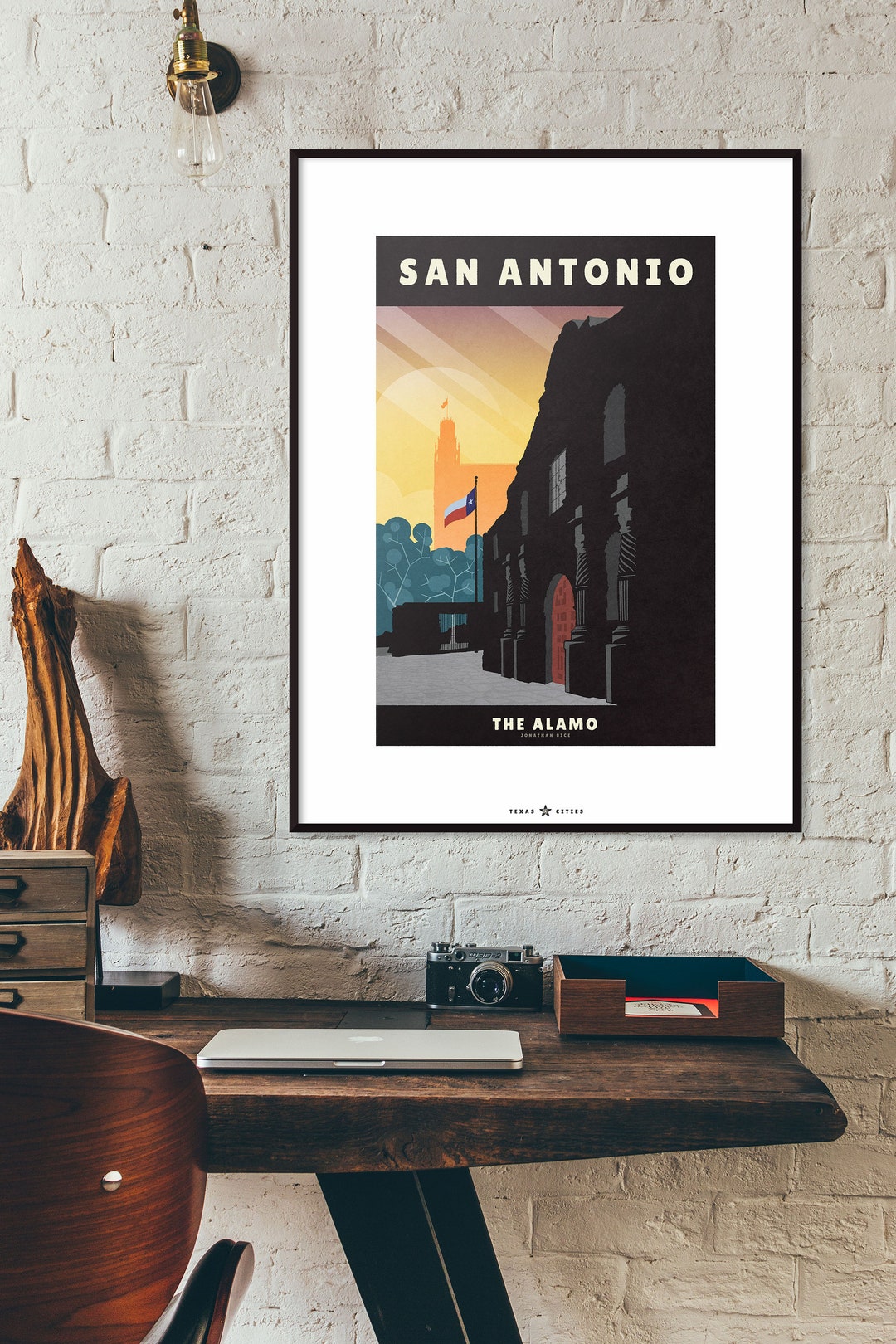 San Antonio Wall Art the Alamo Travel Poster Texas Wall Art Home Decor