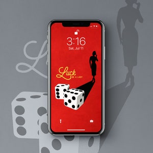 Jazz Music Lover iPhone Wallpaper - Luck Be A Lady Smartphone Digital Wallpaper - Digital Download - Frank Sinatra Wallpaper -  modern art