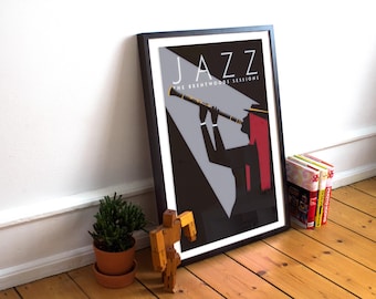Jazz Clarinet Poster - Jazz Music Poster - Jazz Poster - Clarinet Player gift - Wall Art Print - Music Studio Decor - Home Decor