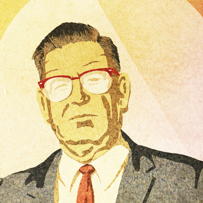 Country Preacher Art Print Retro Portrait of an Old Etsy