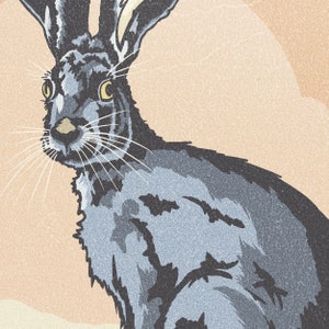 Retro Style Humorous Jackrabbit Poster - Jackrabbit Print - American ...
