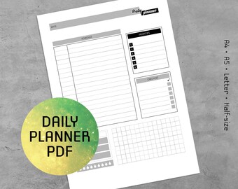 weekly planner printable pdf log templates notes planner etsy