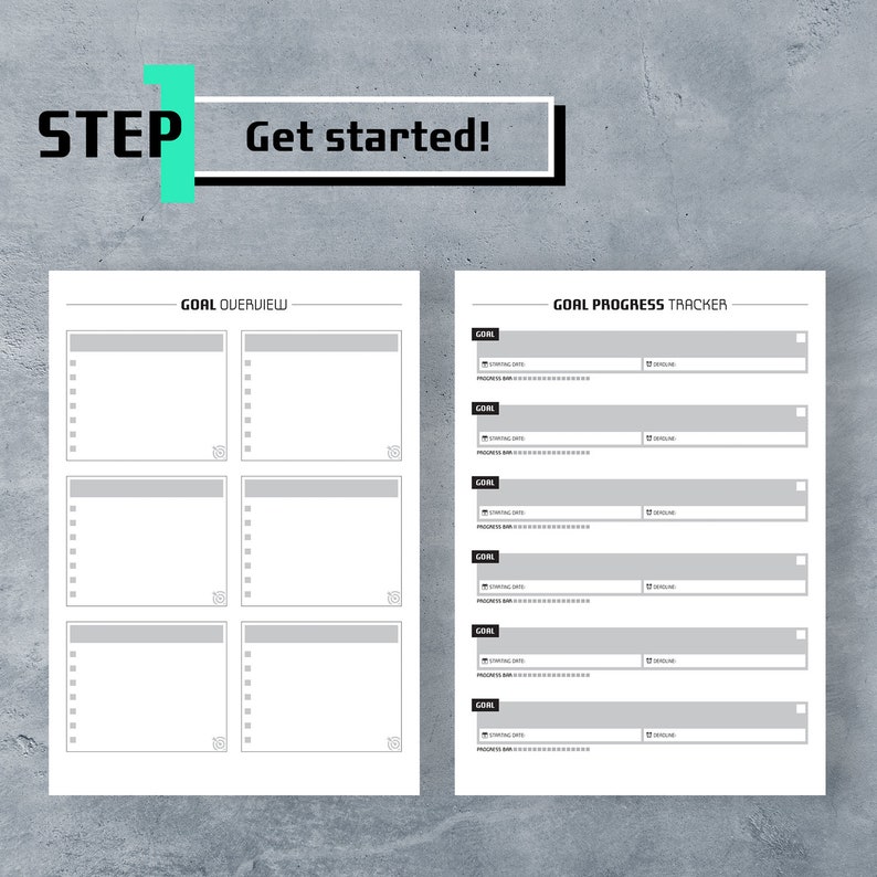 Goal Planner Printable 2019 Goal Tracker Printable PDF | Etsy