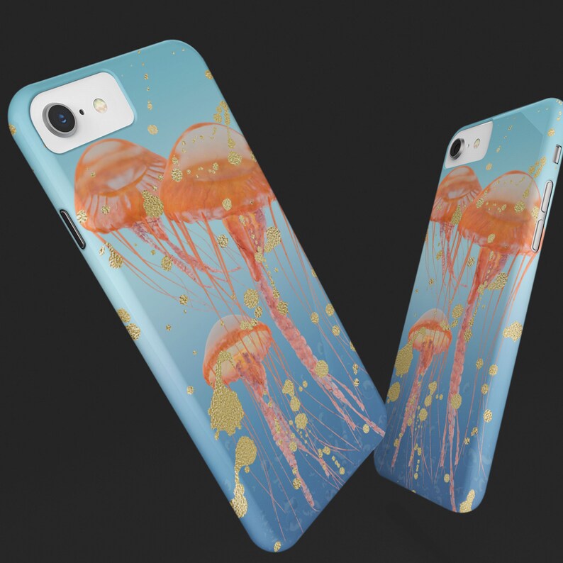 Jellyfish Phone Case Jellyfish Art Jelly Fish Pattern Etsy