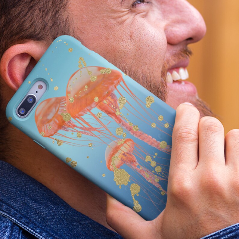Jellyfish Phone Case Jellyfish Art Jelly Fish Pattern Etsy