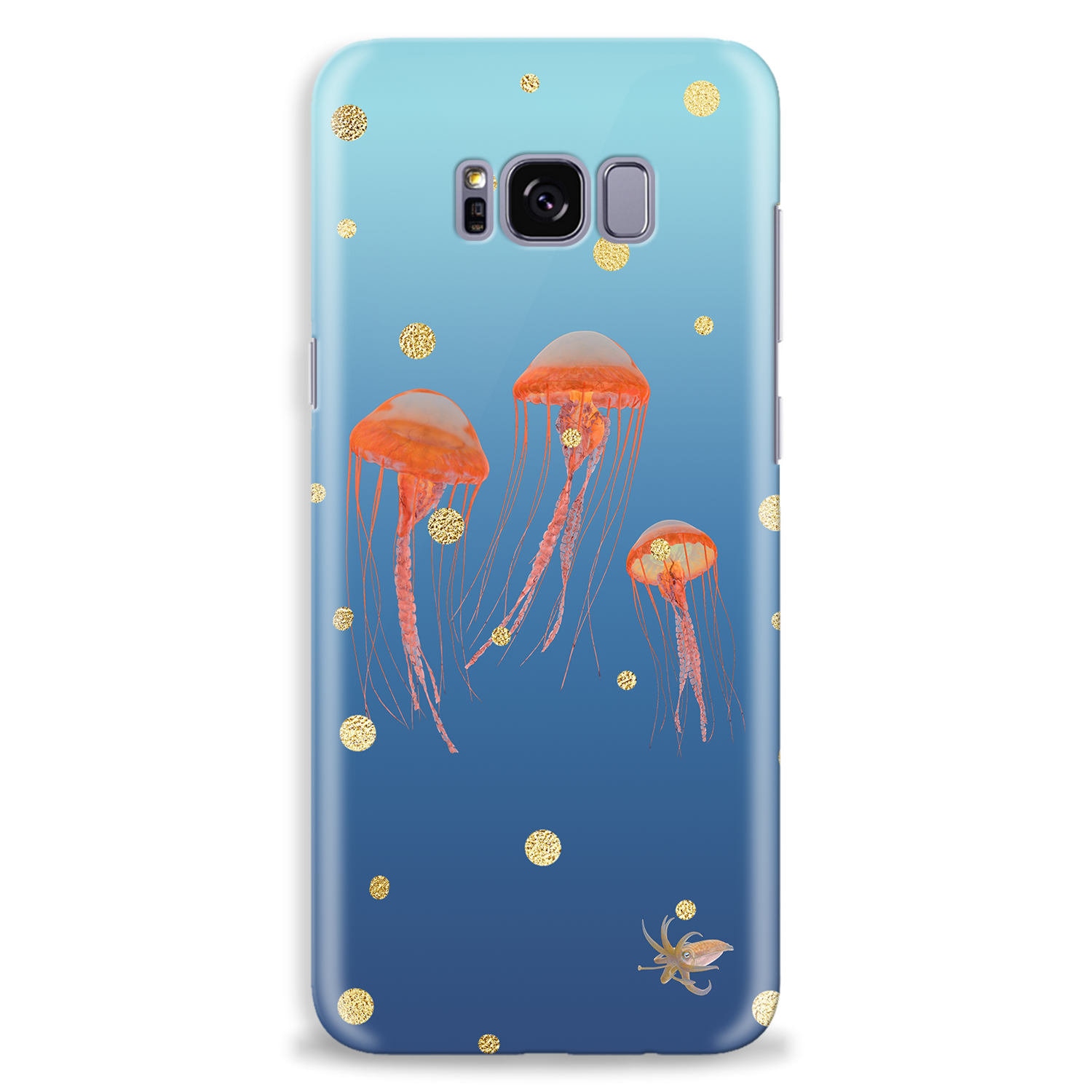 Jellyfish Phone Case Ocean Blue Custom Phone Case Life Aquatic Etsy