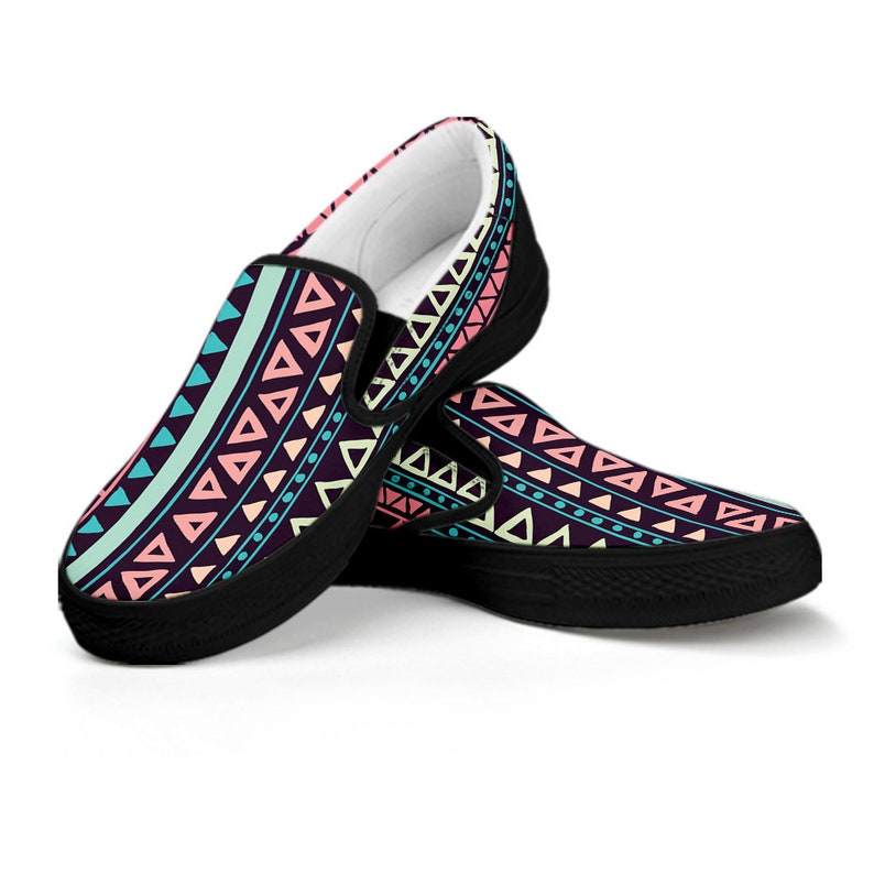 Aztec Pattern Slip on Shoes Western Aztec Tribal Womens Shoes - Etsy