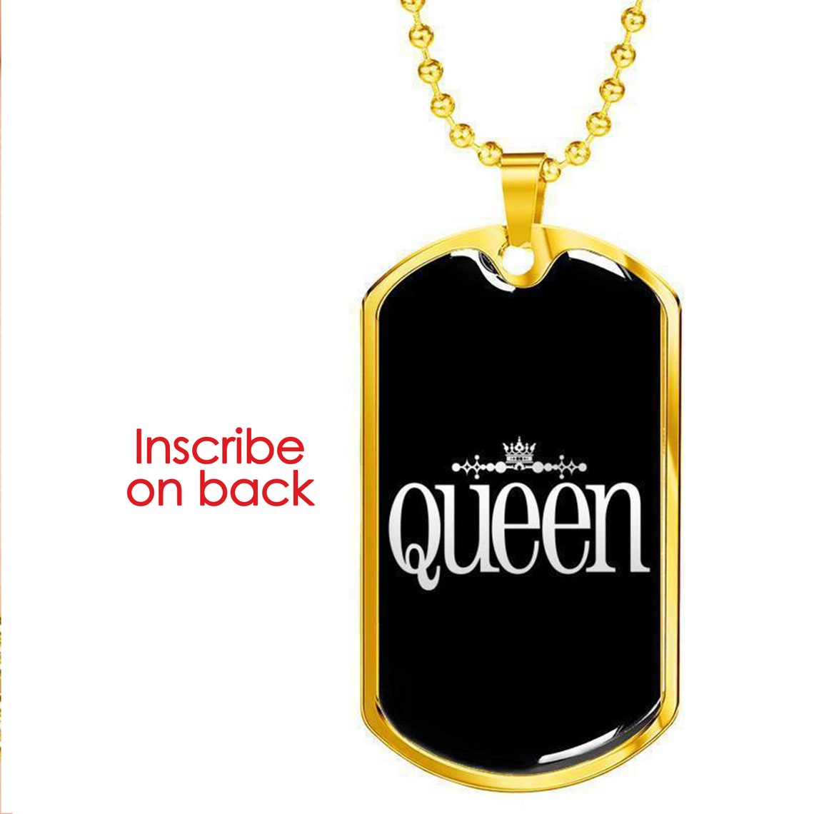 Queen Necklace Queen Themed Gift Queen Crown Personalized Gift Etsy