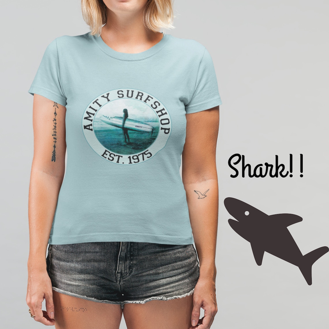 Jaws T Shirt Amity Surfboard T Shirt Jaws Shirt Funny Etsy