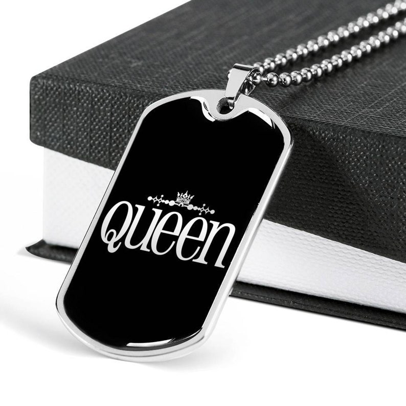 Queen Necklace Queen Themed Gift Queen Crown Personalized Gift Etsy
