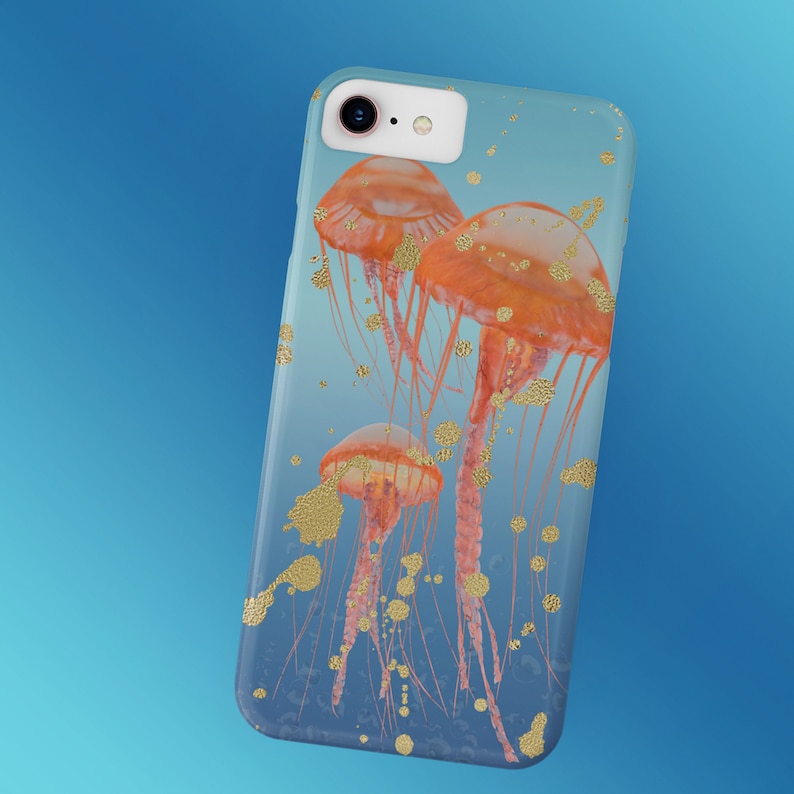 Jellyfish Phone Case Jellyfish Art Jelly Fish Pattern Etsy