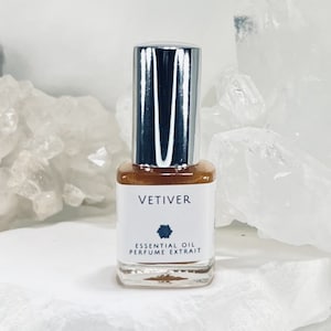 VETIVER Essential Oil Perfume, All-Natural, Botanical, Alcohol-Free, Fragrance, Vegan, No-Synthetics, Cruelty-Free, Phthalate-Free, Unisex