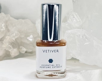 VETIVER Essential Oil Perfume, All-Natural, Botanical, Alcohol-Free, Fragrance, Vegan, No-Synthetics, Cruelty-Free, Phthalate-Free, Unisex