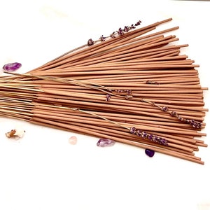 11 Inch UNSCENTED Blank Incense Sticks (Light Brown) Premium Punk 85-100 per Bundle, Guaranteed Fresh, Natural Long Burn Qty 100/200/300/500