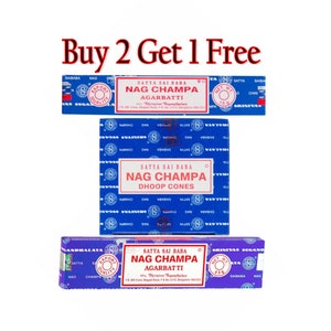 Nag Champa Incense Sticks / Nag Champa Incense Cones, Smudge Incense Sticks for Holiday Gifts, rituals, parties made by Staya, Unisex Gift