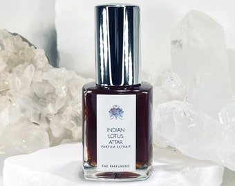 INDIAN LOTUS Absolute ATTAR Pure Essentiële Olie Parfum, Volledig Natuurlijke Botanische Nelumbo Nucifera Geen Synthetische Stoffen, Veganistisch, Geur, Parabenenvrij