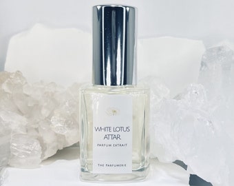 WHITE LOTUS Absolute ATTAR 100% Pure Essential Oil Perfume All-Natural Botanical Nymphaea lotus No Synthetics Vegan Fragrance Paraben-Free