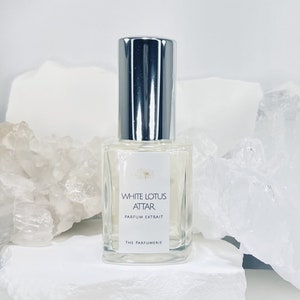 WHITE LOTUS Absolute ATTAR 100% Pure Essential Oil Perfume All-Natural Botanical Nymphaea lotus No Synthetics Vegan Fragrance Paraben-Free