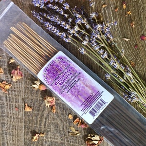 WHISPERING WISTERIA Incense Sticks 11 inch, Natural, Handcrafted, Long Lasting, Aromatherapy, Gift, Guaranteed Fresh, A Sweet Floral